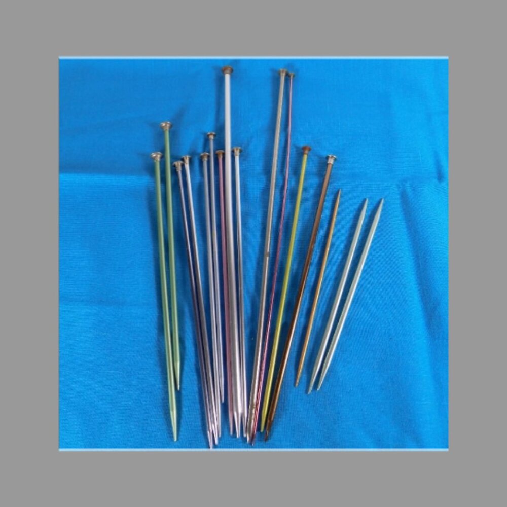 🌷5/25 SALE Vintage Metal Knitting Needle lot Crafting Fiber Yarn Arts